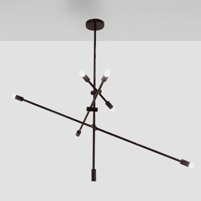 Pendente Cross Haste Rígida Led 30W - Usina 19740/6 (FN-F - Fendi Fosco, 3000k, 220v)