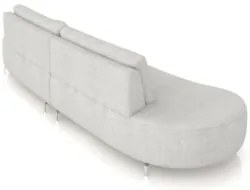 Sofá 3 Lugares 200cm Orgânico Pé Ferro Nagai Linho Gelo Z55 - Mpozenat