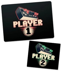 Kit 2 Mousepad Gamer Player 1 e Mousepad Player 2