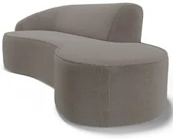Sofá Living  3 Lugares 260cm Braço Esquerdo Mozart D06 Bouclê Bege Esc
