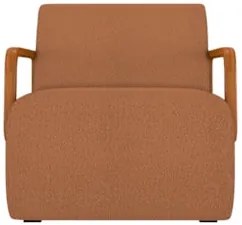 Poltrona Decorativa Orgânica para Sala Belarus Z08 Boucle Terracota -