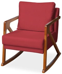 Poltrona Mona Amber Balanço Veludo Vermelho