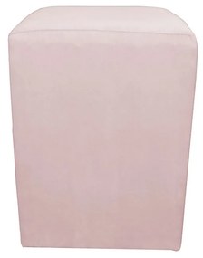Puff Decorativo Dado 32 x 32 cm Suede Rosê