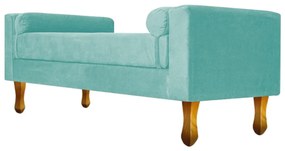 Recamier Félix Casal 140cm Suede Azul Tiffany - ADJ Decor