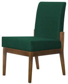 Kit 04 Cadeiras de Jantar Helena Suede Verde Bandeira - Decorar Estofados