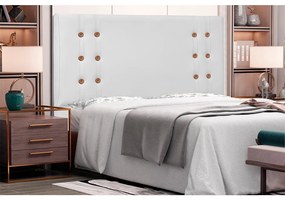 Cabeceira Gênova Para Cama Box Casal 140 cm Corino - D'Rossi - Branco