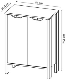 Armário 2 Portas para Escritório Home Office Gamer ME4164 MDP Preto/Azul G69 - Gran Belo