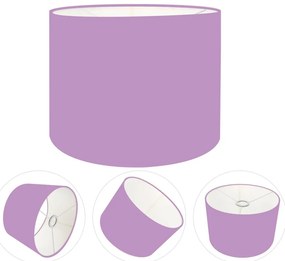 Cúpula Abajur Cilíndrica Cp-7016 Ø35x30cm Lillás