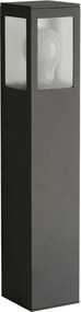 Balizador Alumínio Vidro Pontilhado 30cm Ip54 Garten - PRETO