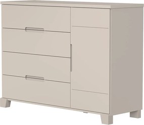 Cômoda Luna 4 Gavetas e 1 Porta - Areia