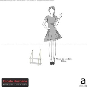 Prateleira Erva Doce C/ Corda em Sisal Branco