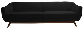 Sofá 4 Lugares Boomer 260cm PU Sintético Preto G15 - Gran Belo