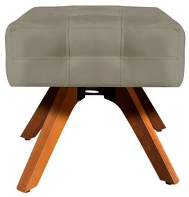 Puff Banqueta Decorativo Giratório MM30 Elisa Suede D03 - D'Rossi - Marrom Rato
