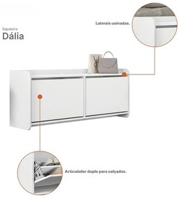 Sapateira Dália Branco - Casa D Móveis