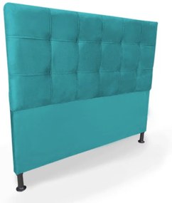 Cabeceira Cama Box Queen 160cm Maya Suede Turqueza - Sheep Estofados - Água