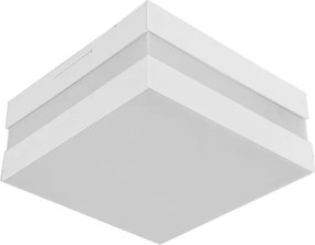 Plafon De Sobrepor Aluminio Branco 18X18cm Bilbao