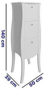 Conjunto De Banheiro Completo Classe 3 Peças Mdf - Branco