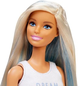 Boneca Barbie Fashionistas Loira Mechas Azuis - Mattel
