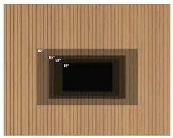 Painel para TV 82 Polegadas Ripado 304cm Nigéria C05 Freijó - Mpozenat