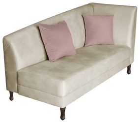 Divã Recamier Heitor 185cm Lado Esquerdo Linho - ADJ Decor