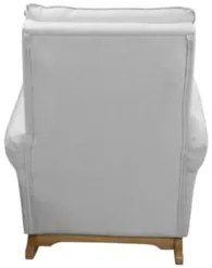 Poltrona Amamentação Base Madeira Balanço Maju Linho Cinza F03 - Mpoze