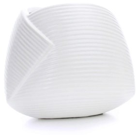 Vaso Decorativo Dobradura Branco em Cerâmica 16,5x17,5 cm - D'Rossi
