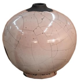 Vaso Bola decorativo em Cerâmica Carolina Haveroth – Rakú Alto Brilho Kleiner