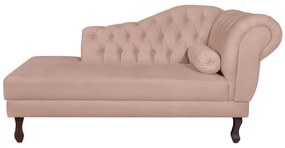 Recamier Diana 160cm Lado Esquerdo Suede Rosê - ADJ Decor
