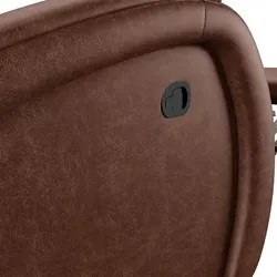 Poltrona do Papai Reclinável Kalie Glider Giratória FH9 PU Marrom Bril