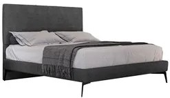 Cama Casal Queen com Cabeceira 165cm Pés Metálicos Elisa S05 Veludo Pr