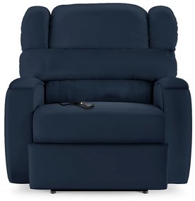 Poltrona do Papai Sala de Cinema Reclinável Kylie Controle Power Elétrico USB PU Azul G23