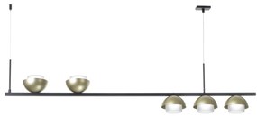 Pendente Bros Assimétrico 25X12X120Cm Metal Alumínio E Vidro 05Xg9 - O... (PRETO)