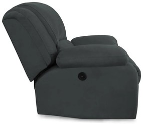 Poltrona Decorativa Magnum Reclinável Elétrica com Massagem Suede Cinza