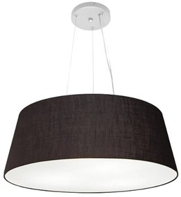 Lustre Pendente Cone Md-4002 Cúpula em Tecido 21/60x50cm Preto - Bivolt