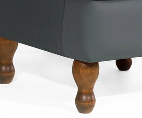 Conjunto 2 Poltrona Vovó Lucy Decorativa Luxo Suede Cinza