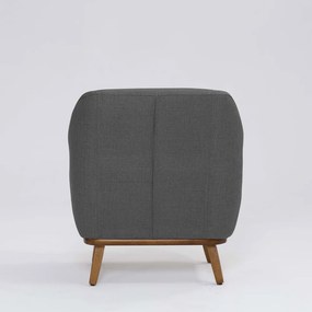 Poltrona Decorativa Pauline D07 Base Madeira Linha Mescla Chumbo - D'Rossi