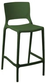 Banqueta Alta Cozinha Verde Musgo Empilhável Urano em Polipropileno Acrilys