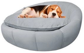 Cama Pet Ariel para Cães e Gatos Almofadada Veludo Cores - Cinza