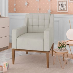 Kit 2 Poltronas Decorativas Sala de Estar Madonna Suede Bege G52 - Gran Belo