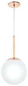 Pendente Globo Fosco Ø25X46Cm 1 X E27 Metal E Globo Ø25Cm |Old Artisan... (CAFÉ)