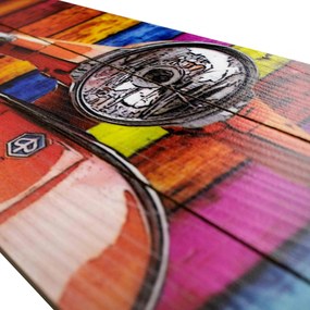 Quadro Decorativo MDF Colorido 20x60 Lambreta - D'Rossi