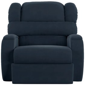 Poltrona do Papai de Cinema Reclinável Kylie Manual Veludo Azul G23 - Gran Belo