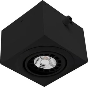 Plafon Sobrepor Aluminio 11Cm Com Uma Prensa - PRETO