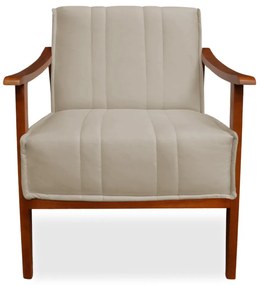 Poltrona Decorativa Vincenzza Veludo Nude