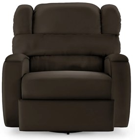 Poltrona do Papai Sala de Cinema Reclinável Kylie Glider Manual Giratória Massagem USB PU Marrom G23