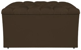 Calçadeira Estofada Liverpool 90 cm Solteiro Suede Marrom - ADJ Decor