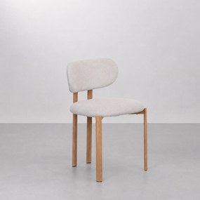 Cadeira Jari Linho Base Clara - Cinza