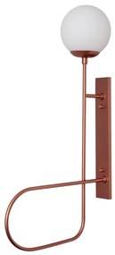 Arandela Trombone 14X40X66,2Cm 1Xe27 Mini Bulbo G45 Alumínio E Globo Ø... (FN-F - Fendi Fosco, FOSCO)