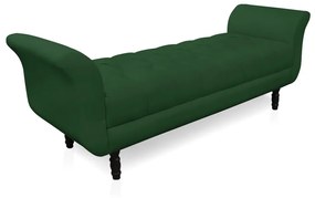 Recamier Olinda Veludo 160 cm Pés Torneados Tabaco - D'Rossi - Verde