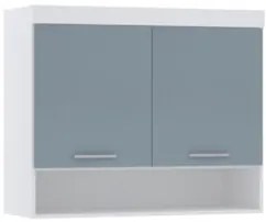 Armário Aéreo Ponte Modulado 97cm Taiga Branco/Grey L01 - Mpozenato